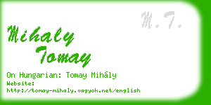 mihaly tomay business card